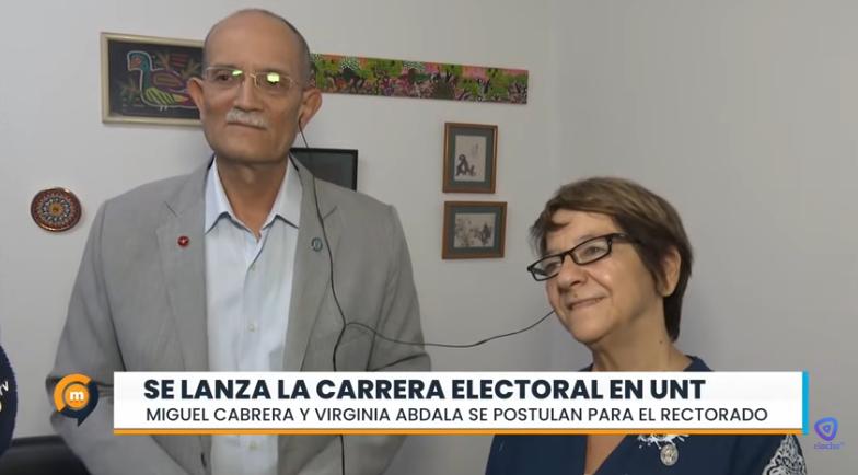 Miguel Cabrera y Virgina Abdala presentaron su candidatura al rectorado de la UNT